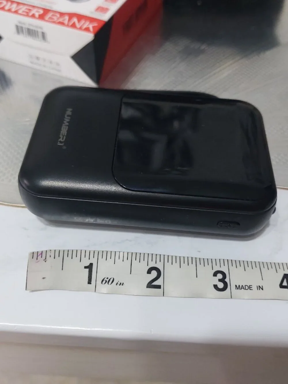 Number.1 power bank 10000mah small smart travel chargers pocket size BLACK with